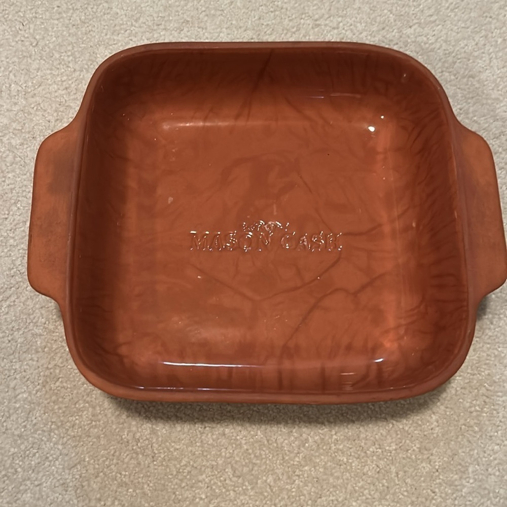 Mason Cash Terracotta Bakeware Square Cake Pan England 8” X 8”